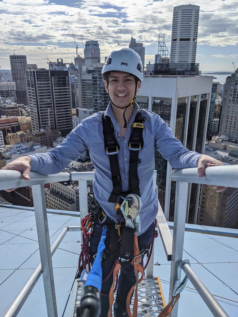 Engineering inspection on building facade